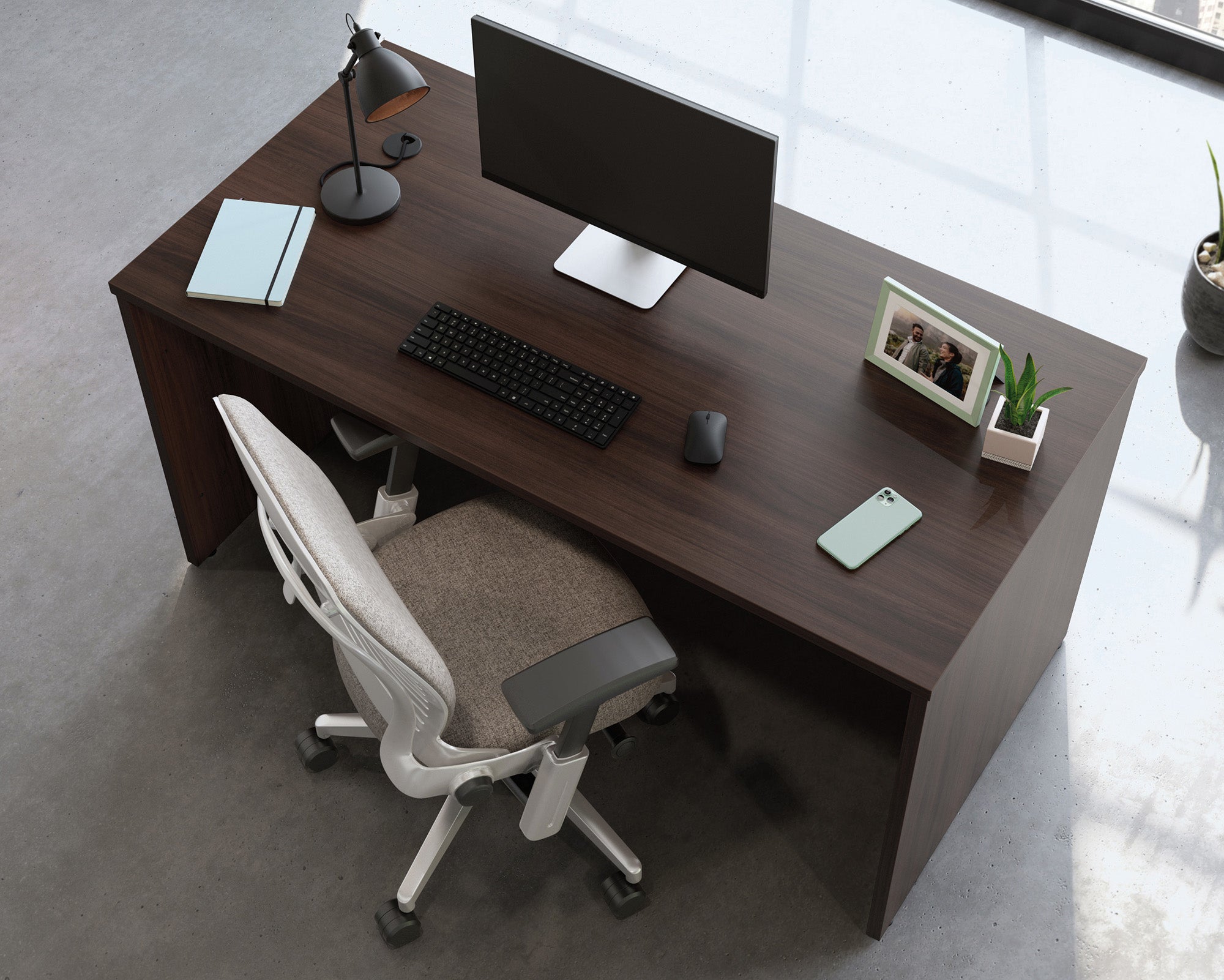 Affirm Commercial Desk 60" x 30" in Noble Elm