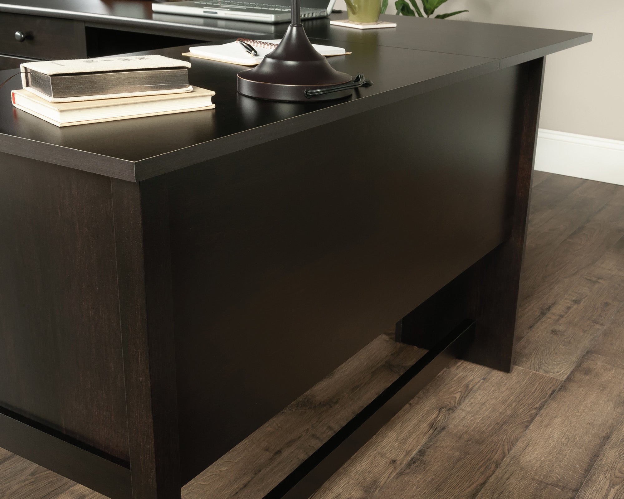 Edge Water  L-Shaped Home Office Desk with Drawers