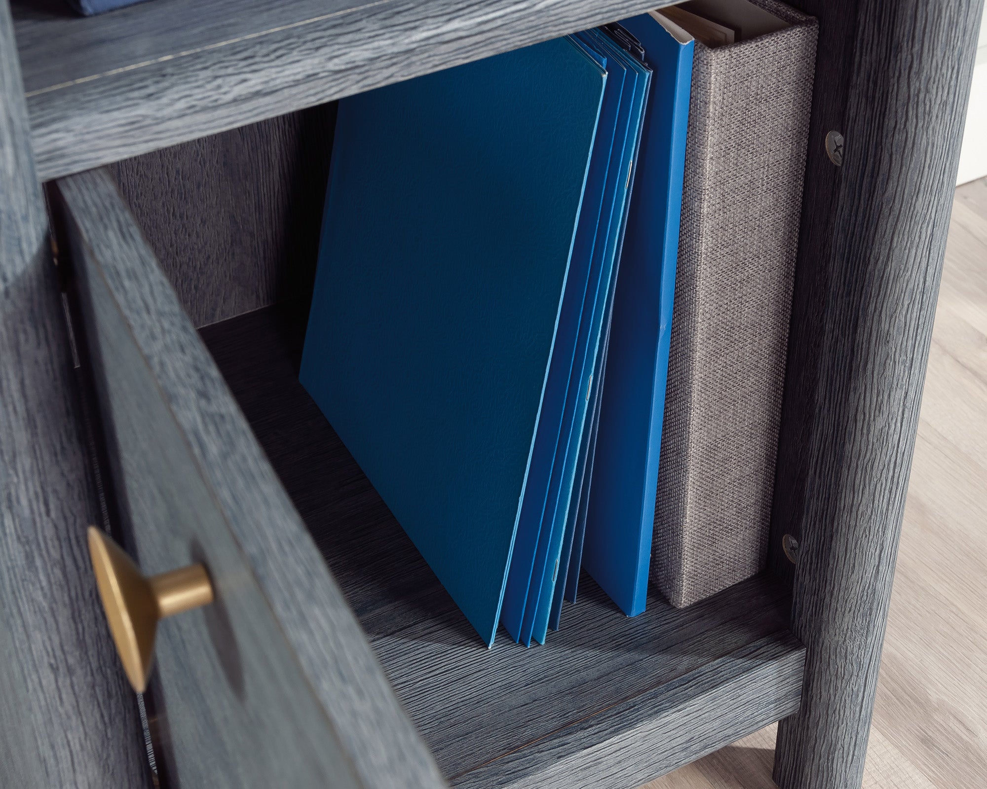 Dover Edge  Home Office Desk in Denim Oak