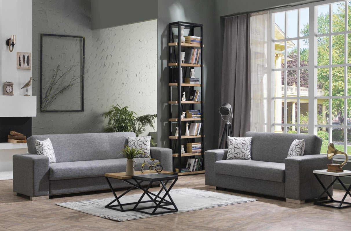 Bellona Kobe 3 Seat Sleeper Sofa (Diego Gray) by Bellona