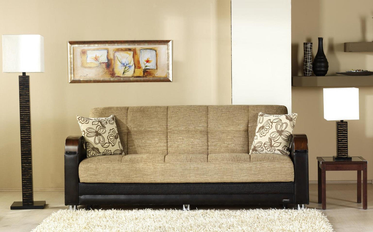 Bellona Luna Regal 3 Seat Sleeper Sofa by Bellona FULYA BROWN