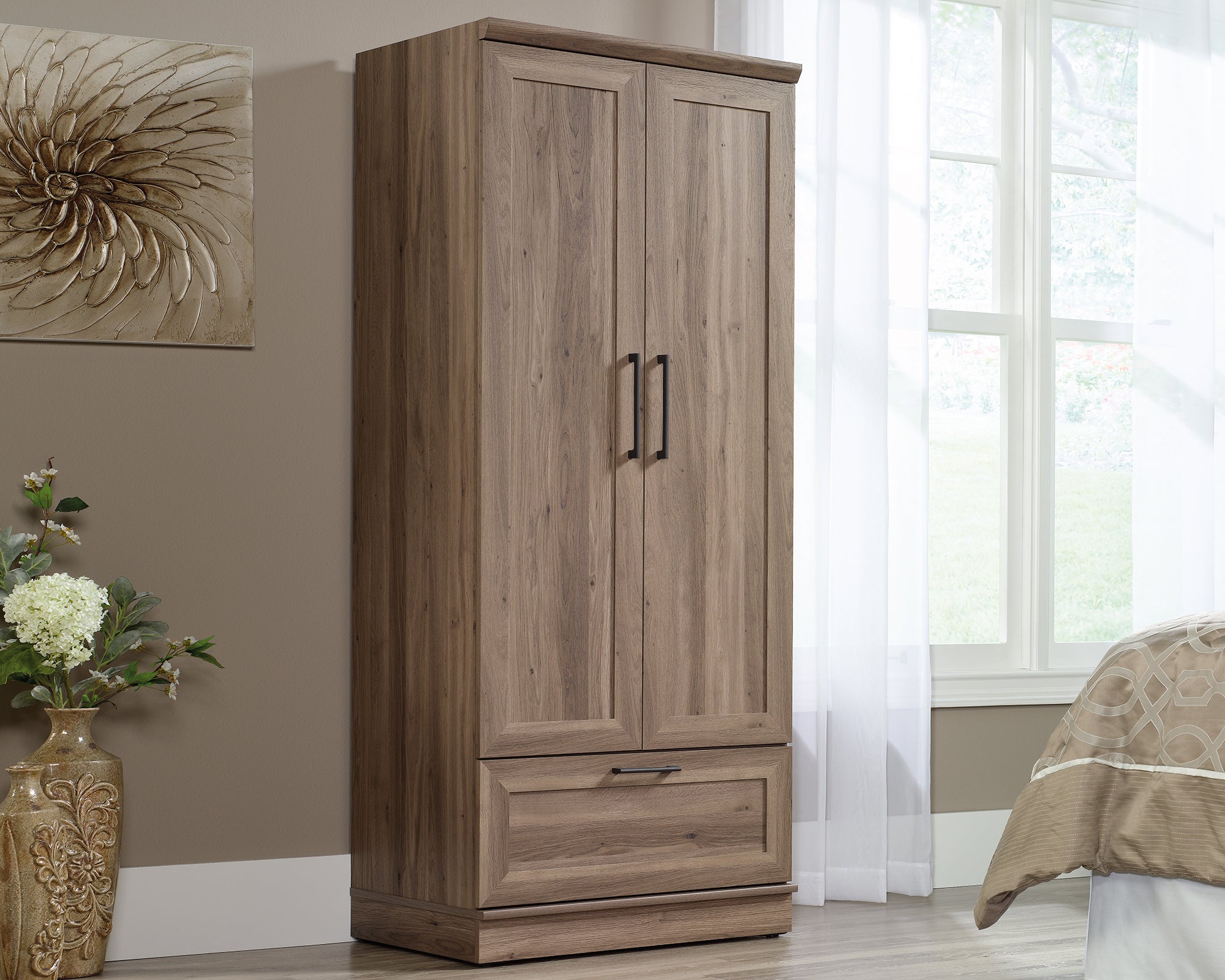 HomePlus Wardrobe/Storage Cabinet Salt Oak