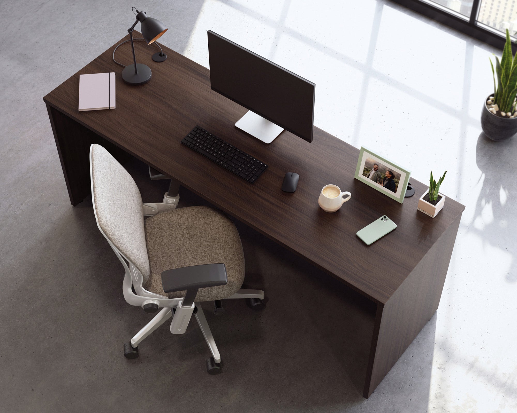 Affirm 72" x 24" Commercial Desk in Noble Elm