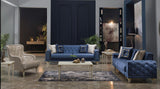 Bellona Mistral 3 Seat Sleeper Sofa (Duca Navy) 3 Pieces by Bellona