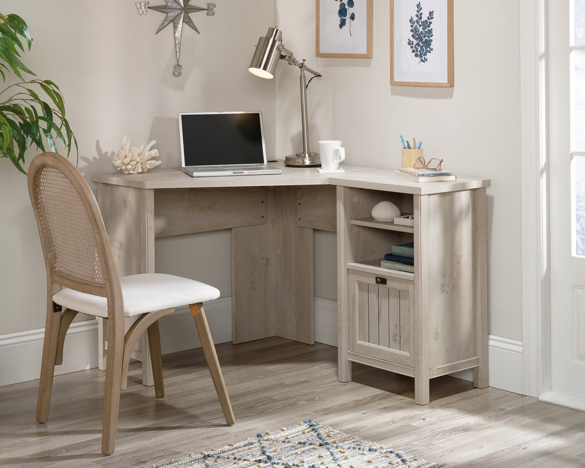 Costa Corner Computer Desk in Chalked Chestnut