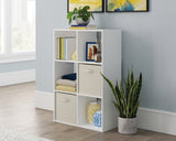 Sauder Select 6-Cube Organizer Storage Cubby Unit in White