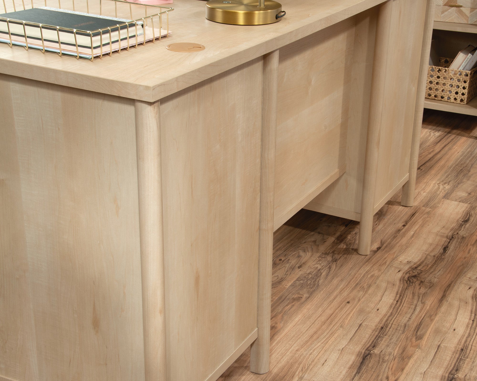 Whitaker Point  Computer Desk with Storage in Natural Maple