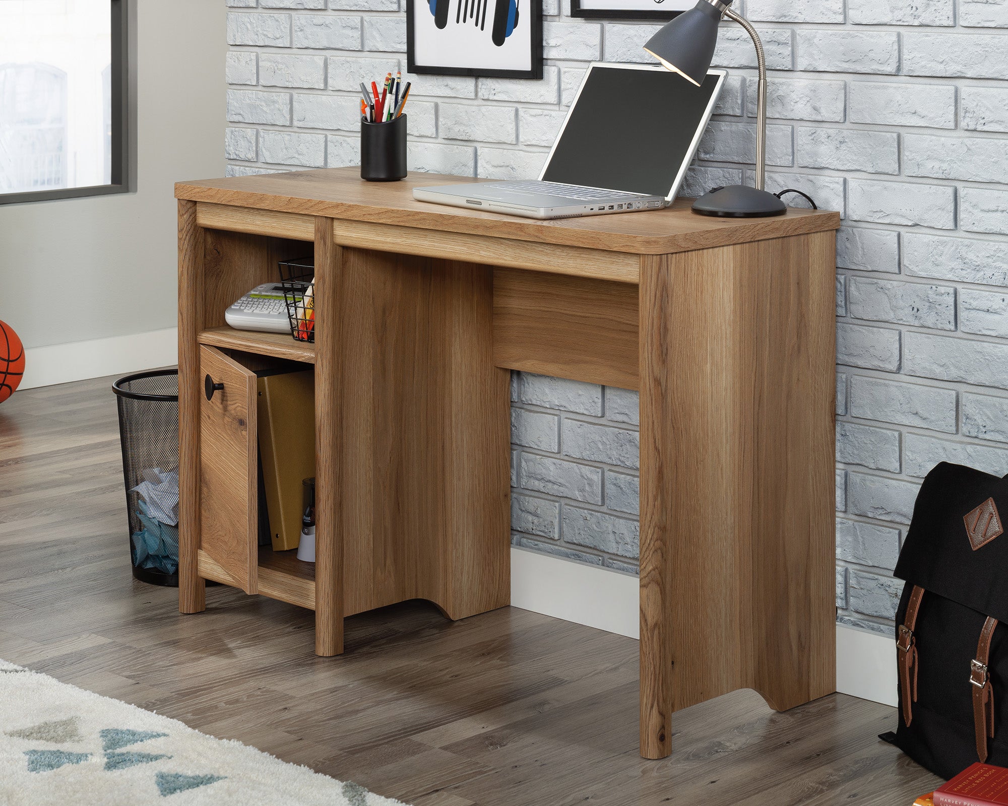 Dover Edge  Home Office Desk in Timber Oak