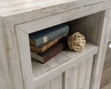 Dakota Pass  Rustic L-Shaped Desk in White Plank