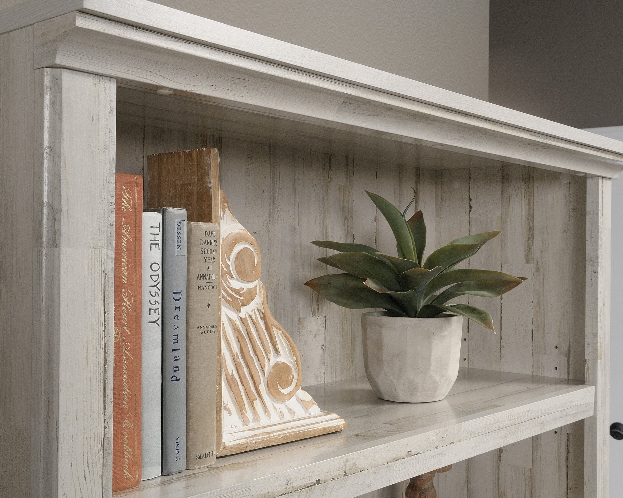 Sauder Select 5-Shelf Bookcase White Plank