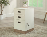 Dixon City  3-Drawer Mobile File Cabinet in Pebbled White