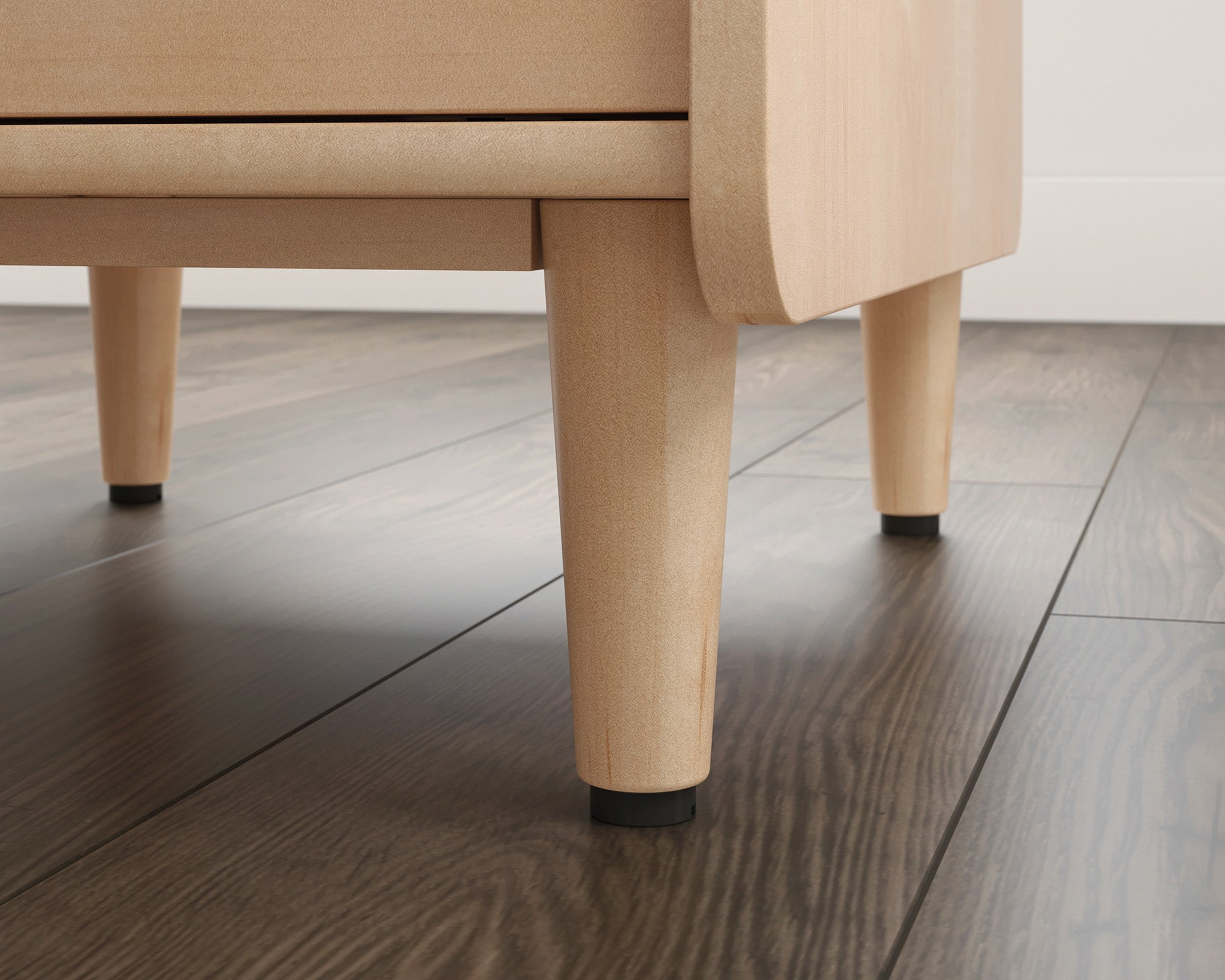 Clifford Place  L-Shaped Desk with Drawers in Natural Maple