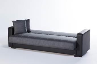 Bellona Sidney 3 Seat Sleeper Sofa (Bolzoni Gray) 1 Piece by Bellona Default Title