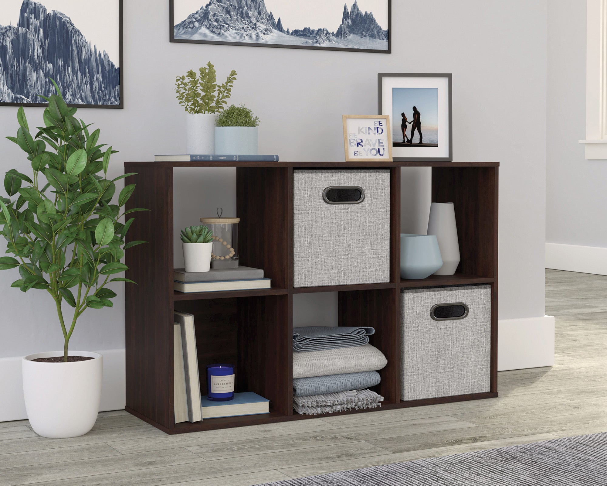 Sauder Select 6-Cube Organizer Storage Cubby Unit