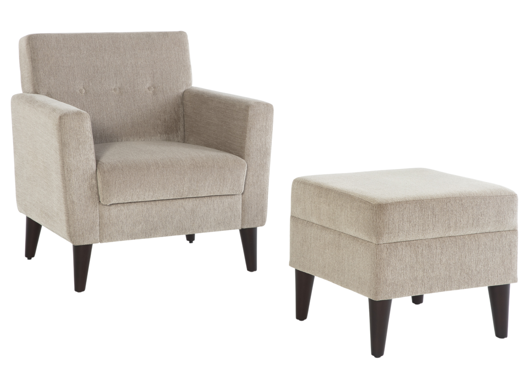 Bellona Theo Accent Chair and Ottoman by Bellona