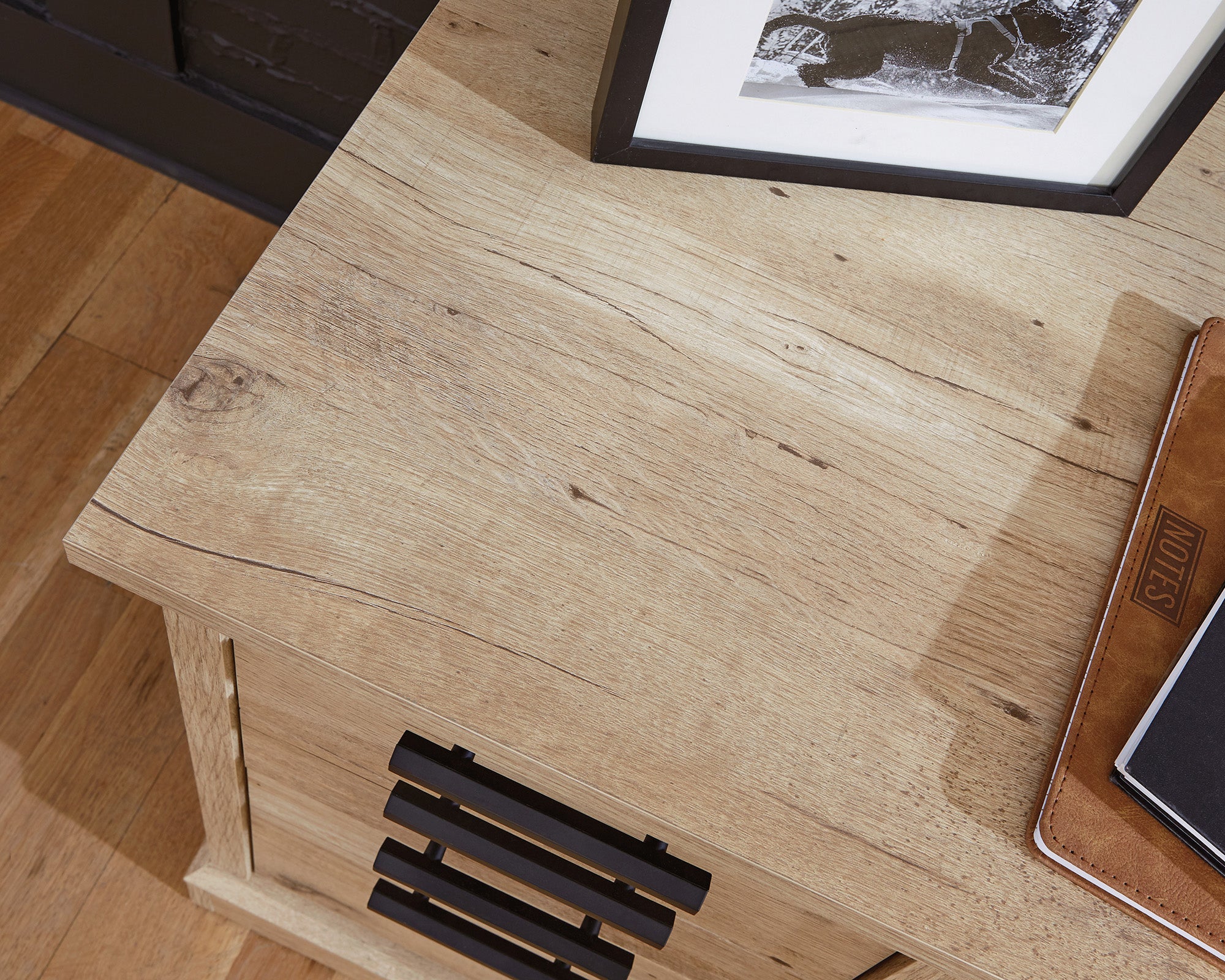 Mason Peak 72" Commercial Credenza Desk in Prime Oak