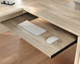 Hammond  Chalk Oak L-Shaped Desk with Cord Management