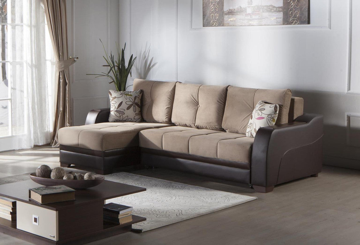 Bellona Ultra Sleeper Sectional by Bellona OPTIMUM BROWN Sectional Only