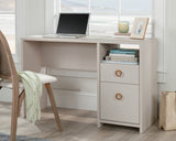 Grand Coast  Single Pedestal Desk in Dove Linen