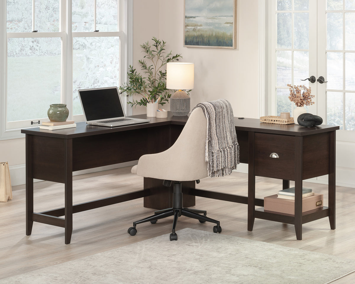 Summit Station  L-Shaped Home Office Desk with Drawer