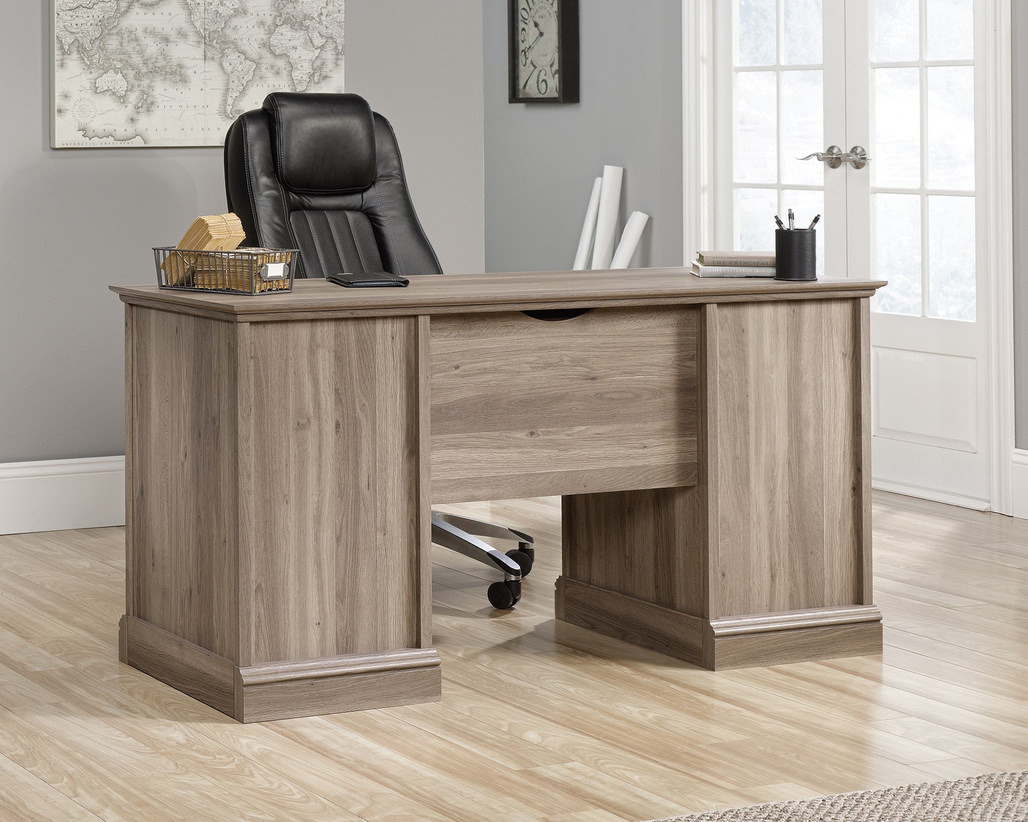 Barrister Lane  Executive Desk Salt Oak