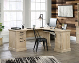 Aspen Post  Prime Oak L-Shaped Desk with Storage