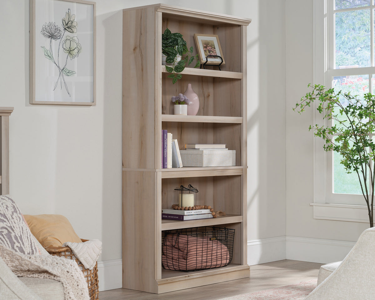 Sauder Select 5-Shelf Display Bookcase in Pacific Maple