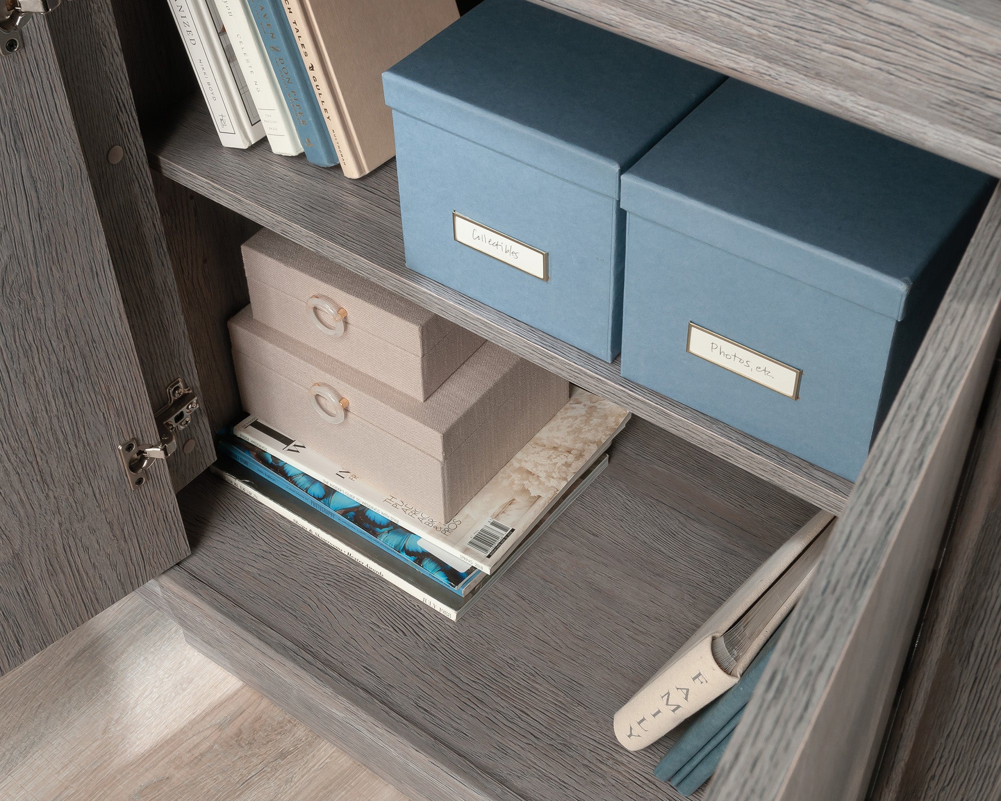 Hayes Garden  2-Door Office Storage Cabinet in Ashen Oak