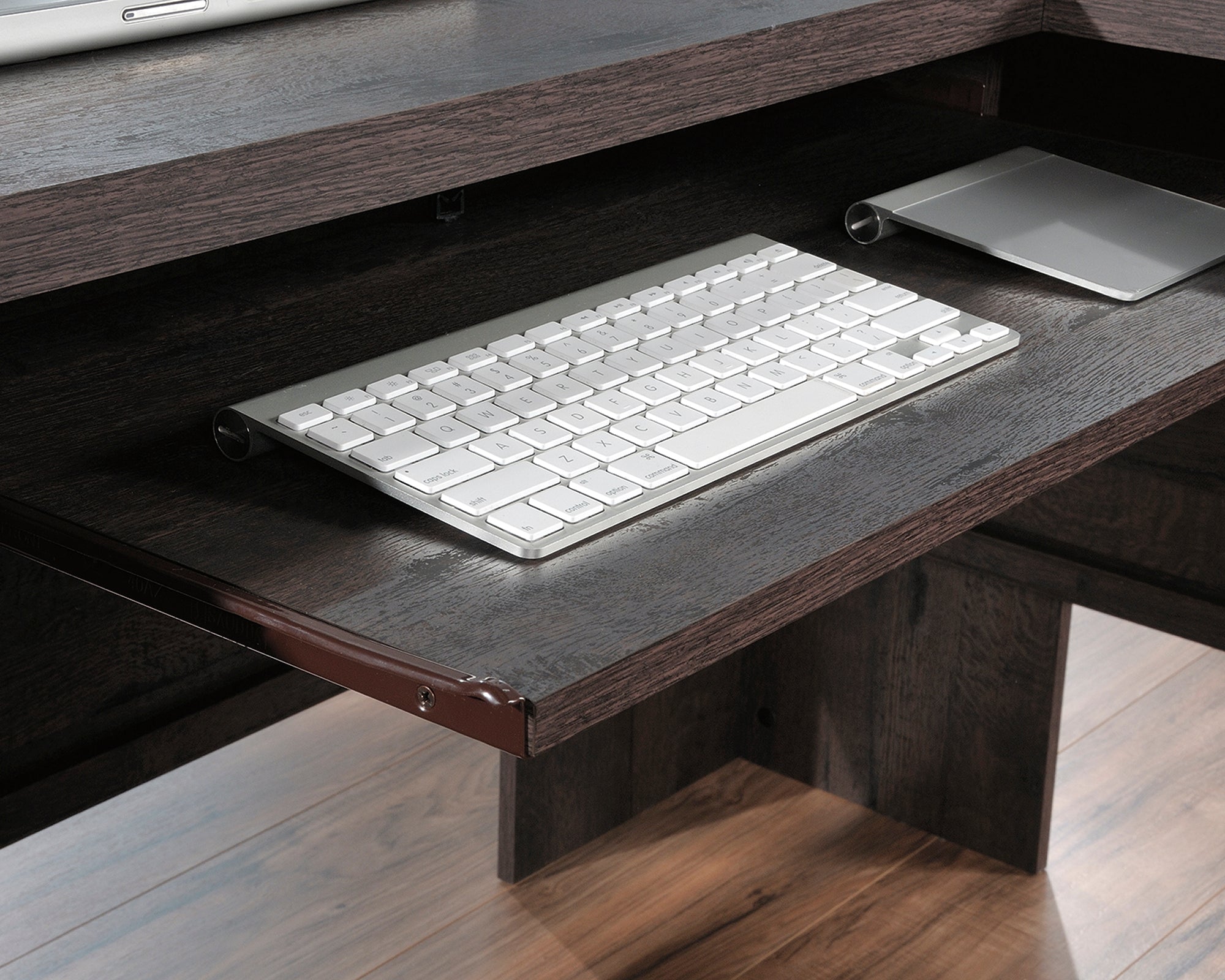 Costa L-Shaped Desk Coffee Oak