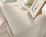 Grand Coast  Single Pedestal Desk in Dove Linen