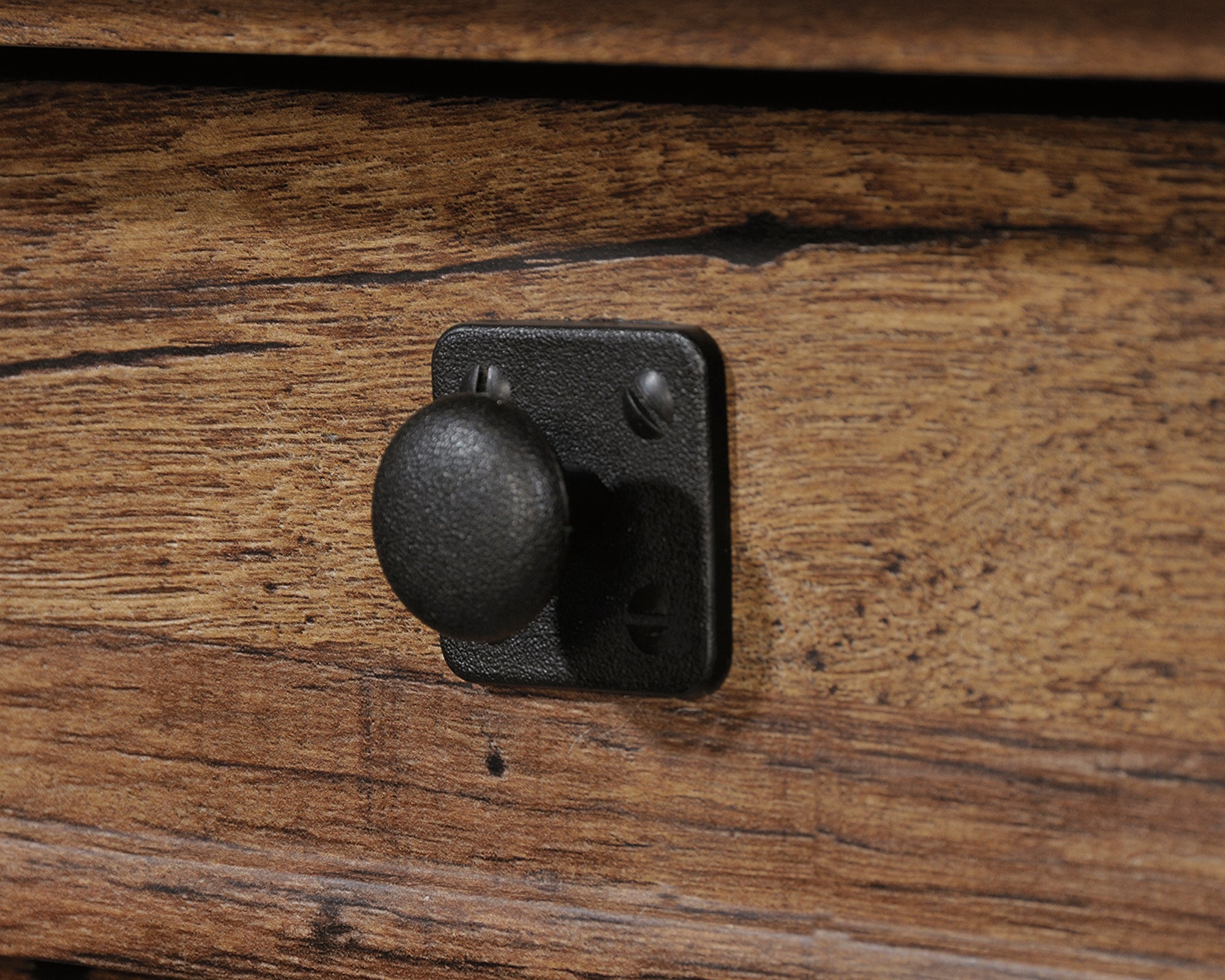 Palladia  L-Shaped Desk in Vintage Oak finish