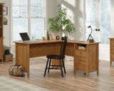 Union Plain Shaker Style L-Shaped Desk with File Drawer