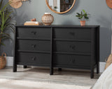 Trestle  6-Drawer Bedroom Dresser in Raven Oak