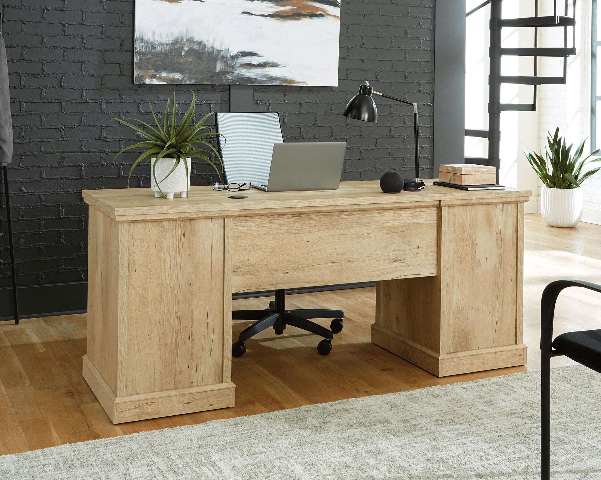 Mason Peak 72" Commercial Credenza Desk in Prime Oak