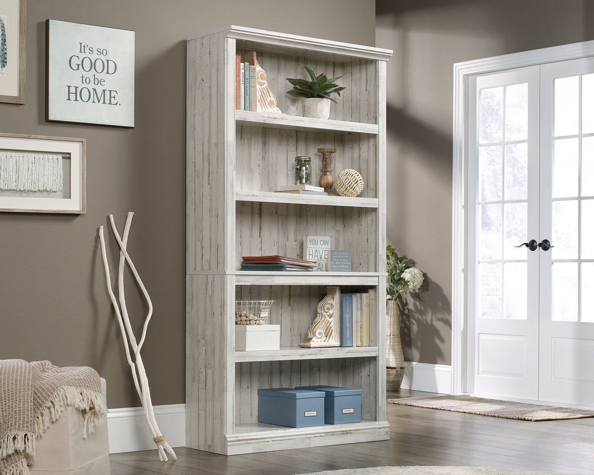 Sauder Select 5-Shelf Bookcase White Plank