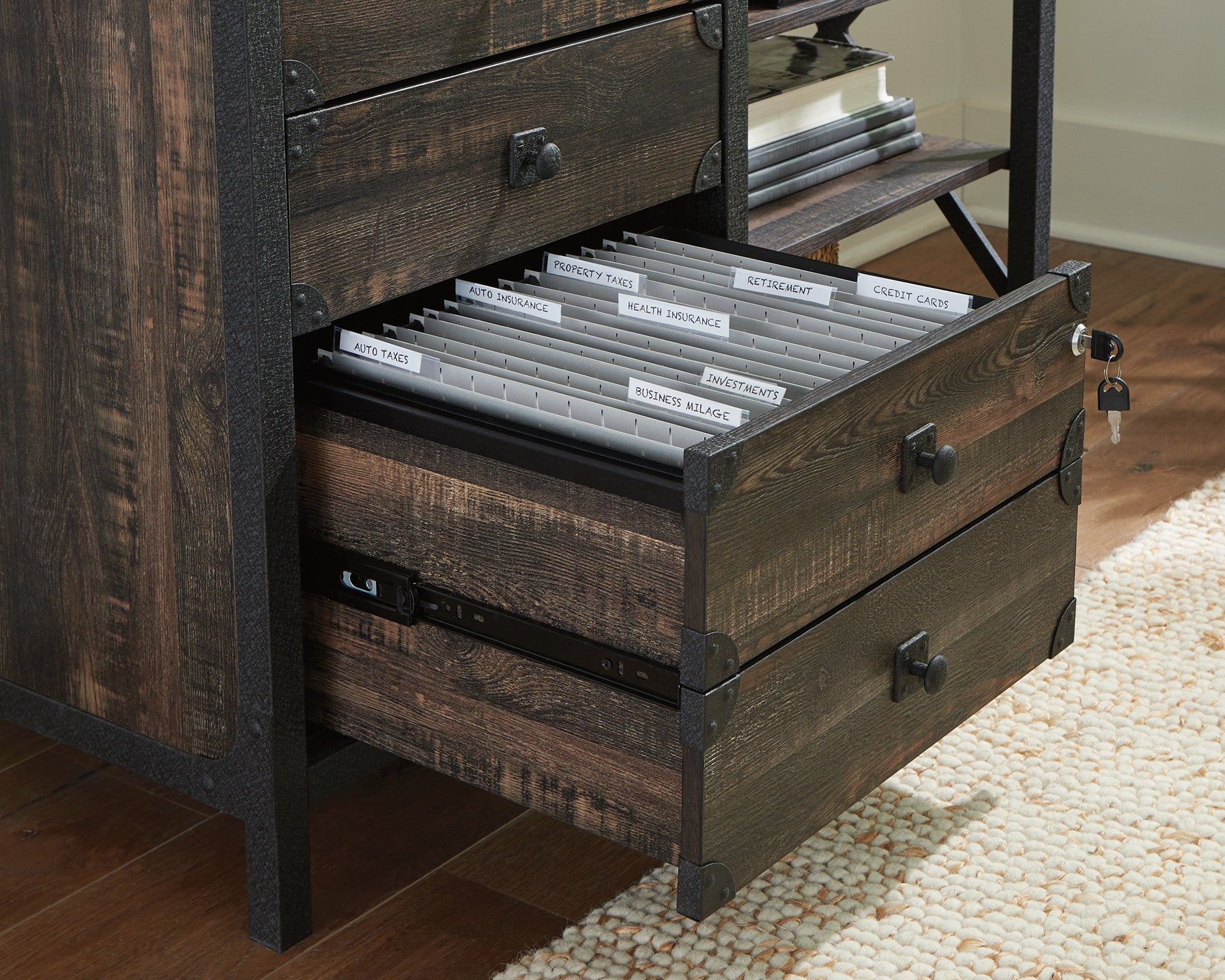 Steel River  Industrial Metal & Wood Credenza with Drawers