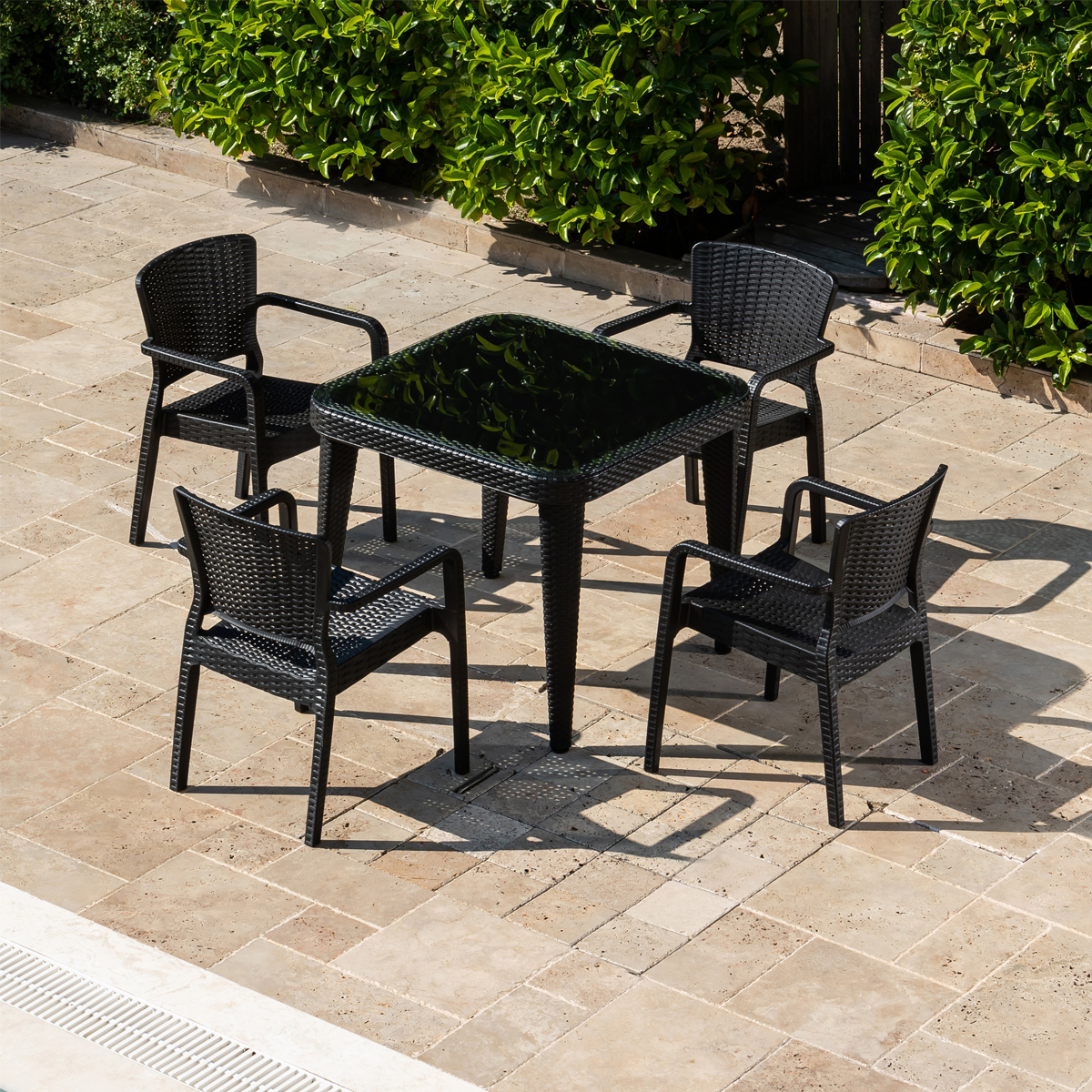 Modon Osaka Outdoor Patio Dining Set with 4 Chairs