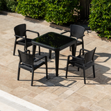 Modon Osaka Outdoor Patio Dining Set with 4 Chairs