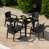 Modon Osaka Outdoor Patio Dining Set with 4 Chairs Default Title