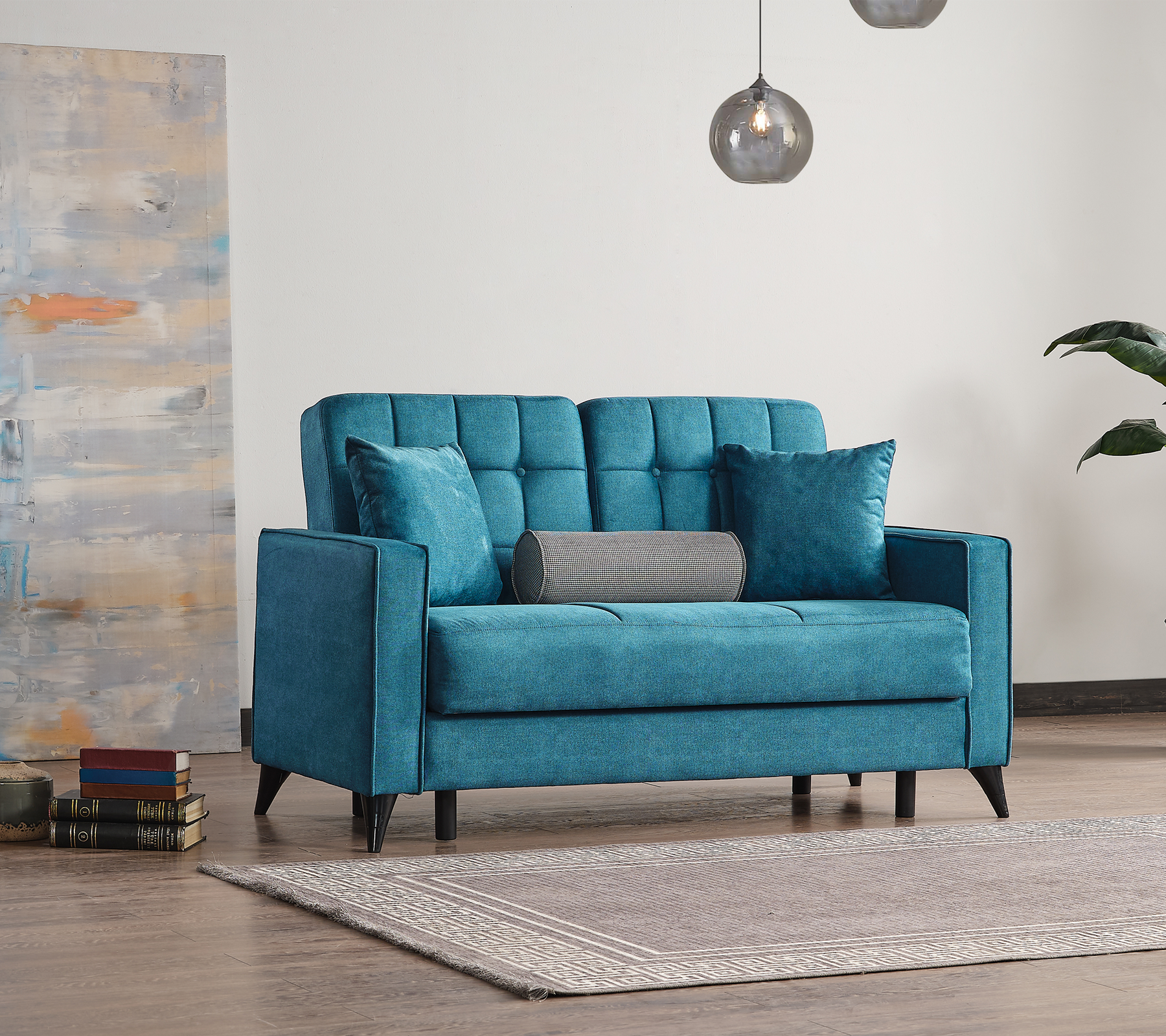 Rustik Sleeper Sofa Set Turquoise Mymodon