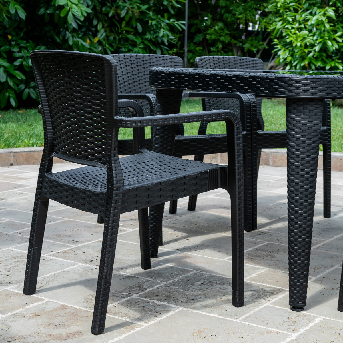 Modon Osaka Outdoor Patio Dining Set with 4 Chairs Default Title